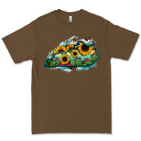 Cacao Kentucky map sunflower cactus serape Premium Tee - RanaPortraitStore