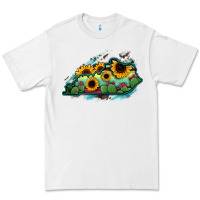 White Kentucky map sunflower cactus serape Premium Tee - RanaPortraitStore