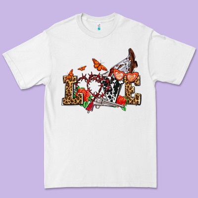 Western Love For Cowgirls Olivia Premium Tee Designed By Oliviacreatesart