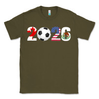 Army Green North America 2026 Football  Canada USA Mexico Soccer Classic Tee - maiPhamDesign