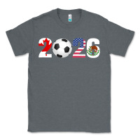 Charcoal Heather North America 2026 Football  Canada USA Mexico Soccer Classic Tee - maiPhamDesign