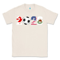 Natural North America 2026 Football  Canada USA Mexico Soccer Classic Tee - maiPhamDesign