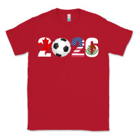 Red North America 2026 Football  Canada USA Mexico Soccer Classic Tee - maiPhamDesign