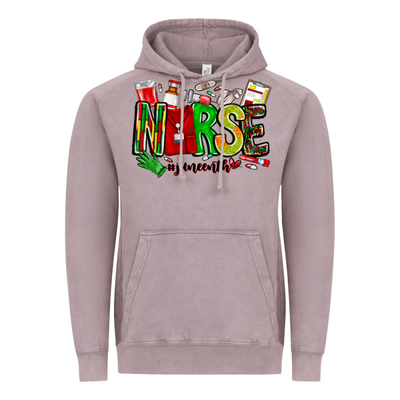 Nurse Juneenth Vintage Hoodie by CowhideDigitalArt | Teevron