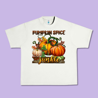 Pumpkin Spice Junkie Urban Heavy Tee Designed By Bundleandbundleshop