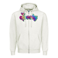 Oatmeal Heather spooky Zipper Hoodie - JahusDesignShop