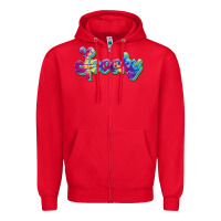 Red spooky Zipper Hoodie - JahusDesignShop