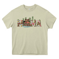 Mossy Mama with bear and daisy Heavy Core Tee - RanaPortraitStore