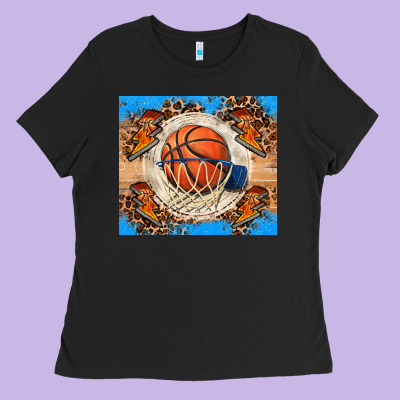 Basketball Ladies Tee Designed By Fadigitalartstudio