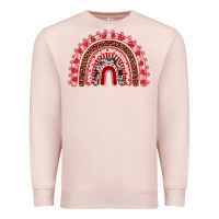 Pale Pink valentines day rainbow Premium Sweatshirt - RanaPortraitStore