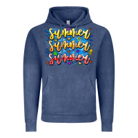 Vintage Denim Summer Summer Summer Vintage Hoodie - CowhideDigitalArt