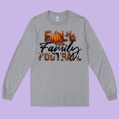 Fall Family Football Long Sleeve Tee Designed By Lillyallendesigns