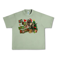 Oil Green Fa La La Trex Christmas Urban Heavy Tee - FaDigitalArtStudio