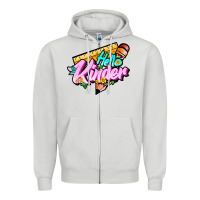 Dove Grey hello kinder Zipper Hoodie - JahusDesignShop