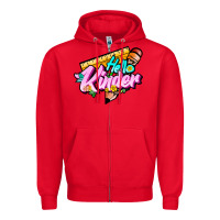 Red hello kinder Zipper Hoodie - JahusDesignShop