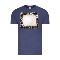 Vintage Denim cowhide frames background Vintage Tee - RanaPortraitStore