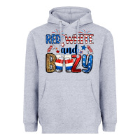 Heather Grey red white and boozy Heavyweight Hoodie - RanaPortraitStore