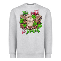 Heather Grey too cute to pinch charolais calf Heavyweight Sweatshirt - RanaPortraitStore