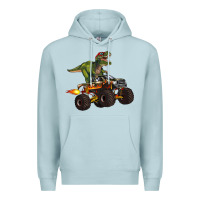 Monster Truck And T Rex Dinosaur Premium Hoodie | Teevron