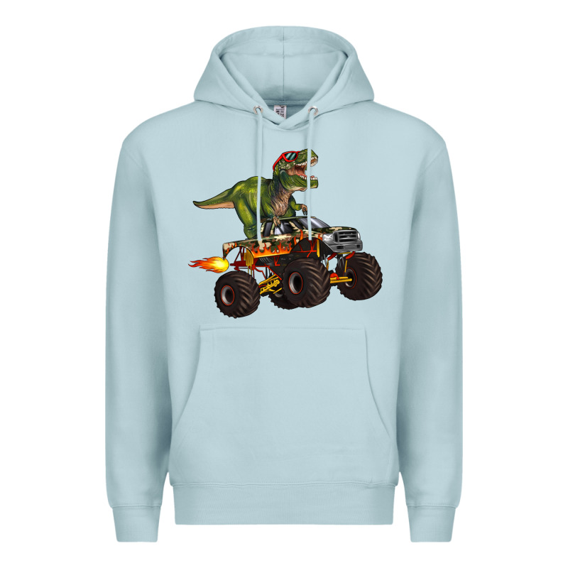 Monster Truck And T Rex Dinosaur Premium Hoodie by Artiststas | Teevron