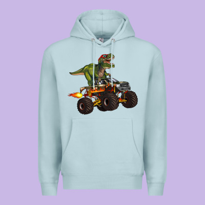 Monster Truck And T Rex Dinosaur Premium Hoodie Designed By Artiststas