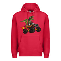 Cardinal monster truck and t rex dinosaur Premium Hoodie - Artiststas