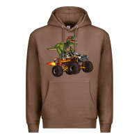 Chestnut monster truck and t rex dinosaur Premium Hoodie - Artiststas
