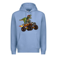 Colony Blue monster truck and t rex dinosaur Premium Hoodie - Artiststas