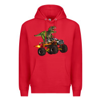 Red monster truck and t rex dinosaur Premium Hoodie - Artiststas