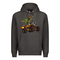 Smoke monster truck and t rex dinosaur Premium Hoodie - Artiststas