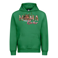 Emerald Mama bear with daisy Urban Hoodie - RanaPortraitStore