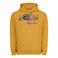 Pigment Peanut Butter Mama bear with daisy Urban Hoodie - RanaPortraitStore