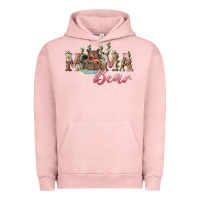 Pigment Salmon Mama bear with daisy Urban Hoodie - RanaPortraitStore