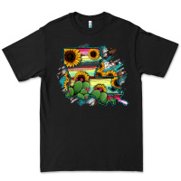 Black Louisiana Map Sunflower Cactus Serape Premium Tee - RanaPortraitStore