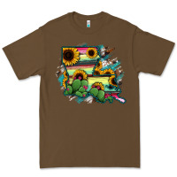 Cacao Louisiana Map Sunflower Cactus Serape Premium Tee - RanaPortraitStore