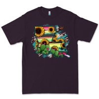 Plum Louisiana Map Sunflower Cactus Serape Premium Tee - RanaPortraitStore