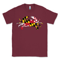 Burgundy Maryland Crab State Pride Flag Classic Tee - maiPhamDesign
