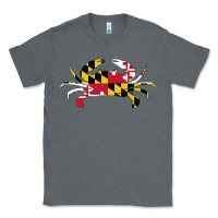 Charcoal Heather Maryland Crab State Pride Flag Classic Tee - maiPhamDesign