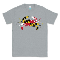 Heather Grey Maryland Crab State Pride Flag Classic Tee - maiPhamDesign