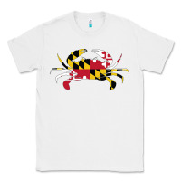White Maryland Crab State Pride Flag Classic Tee - maiPhamDesign