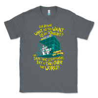 Charcoal Heather Pinky and the Brain The World Classic Tee - maiPhamDesign