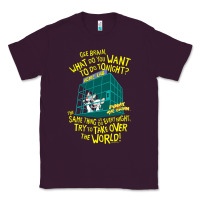 Plum Pinky and the Brain The World Classic Tee - maiPhamDesign