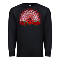 Black valentines day rainbow with roses Premium Sweatshirt - RanaPortraitStore