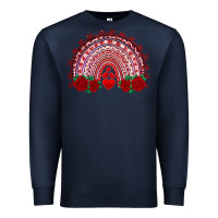Navy valentines day rainbow with roses Premium Sweatshirt - RanaPortraitStore