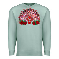 Seafoam valentines day rainbow with roses Premium Sweatshirt - RanaPortraitStore
