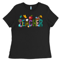 Black Easter Teacher Ladies Tee - BundleAndBundleShop