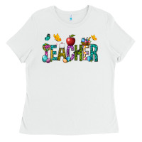White Easter Teacher Ladies Tee - BundleAndBundleShop