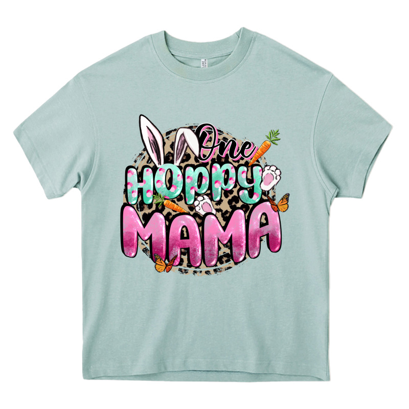 One Hoppy Mama Easter Day Heavy Core Tee by CowGirlArtShop | Teevron