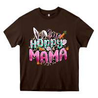 Chocolate Brown One hoppy mama Easter Day Heavy Core Tee - CowGirlArtShop
