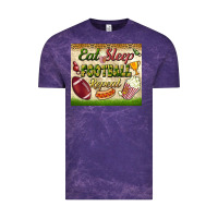 Cloud Purple eat sleep football repeat tumbler Vintage Tee - BundleAndBundleShop